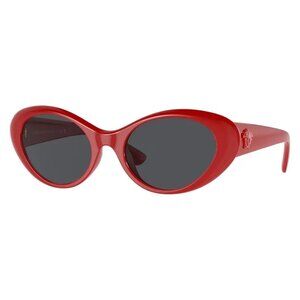NEW VERSACE VE4455U 5344/87 SUNGLASSES RED GREY WOMEN EYEWEAR VERSACE VE4455U 53